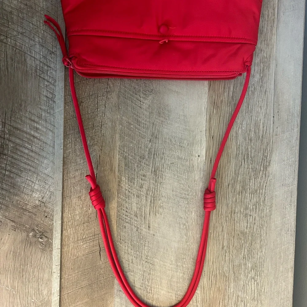 Vera Bradley Shoulder Bag Crimson Red Purse Bag Y2K Adjustable Strap - Picture 13 of 13